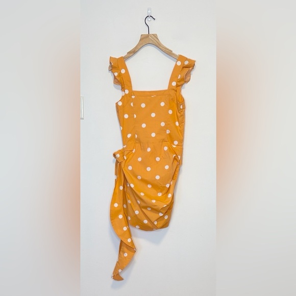 FOR LOVE & LEMONS TANGERINE AUBURN SARONG MINI DRESS , sz : medium - Picture 6 of 15
